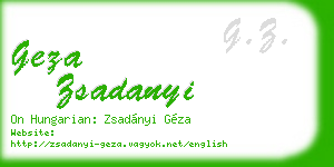 geza zsadanyi business card