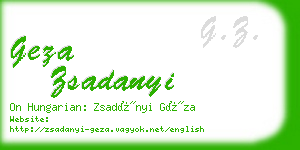 geza zsadanyi business card